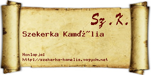 Szekerka Kamélia névjegykártya